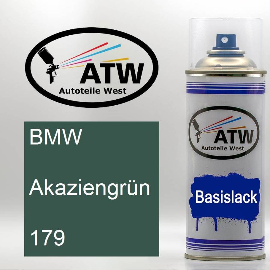 BMW, Akaziengrün, 179: 400ml Sprühdose, von ATW Autoteile West.