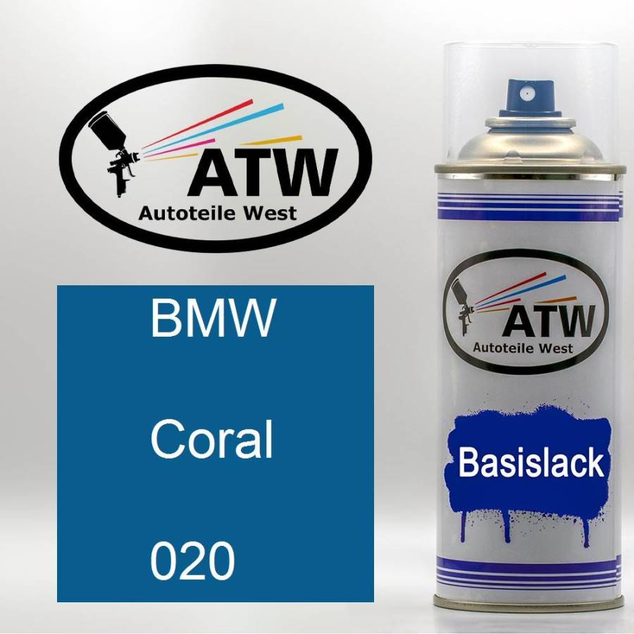 BMW, Coral, 020: 400ml Sprühdose, von ATW Autoteile West.