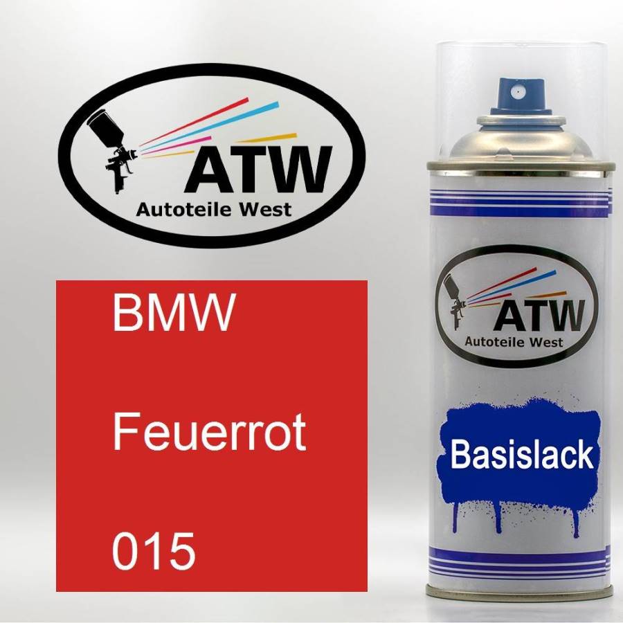 BMW, Feuerrot, 015: 400ml Sprühdose, von ATW Autoteile West.