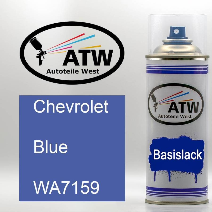 Chevrolet, Blue, WA7159: 400ml Sprühdose, von ATW Autoteile West.