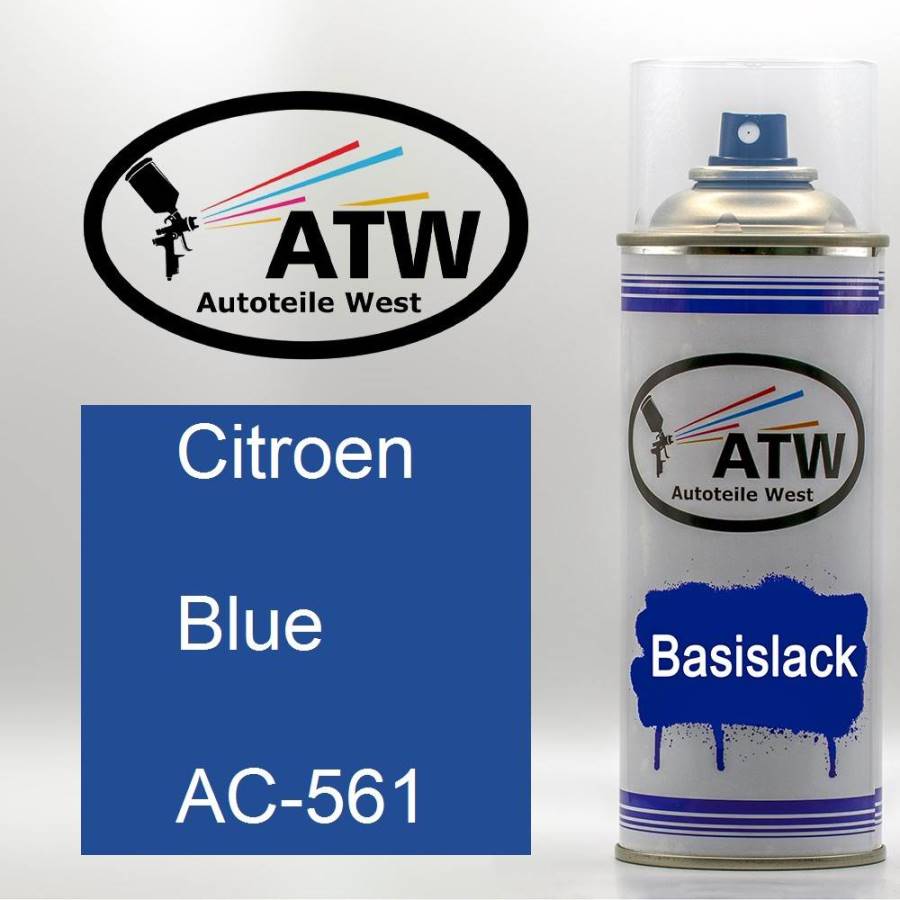Citroen, Blue, AC-561: 400ml Sprühdose, von ATW Autoteile West.
