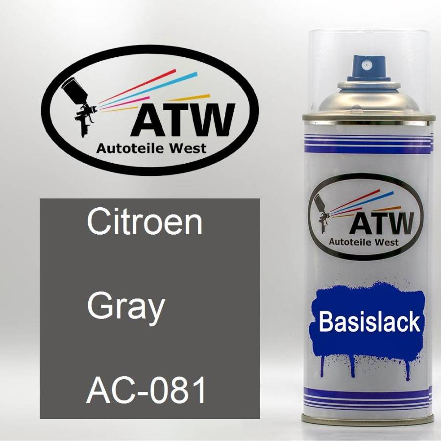 Citroen, Gray, AC-081: 400ml Sprühdose, von ATW Autoteile West.