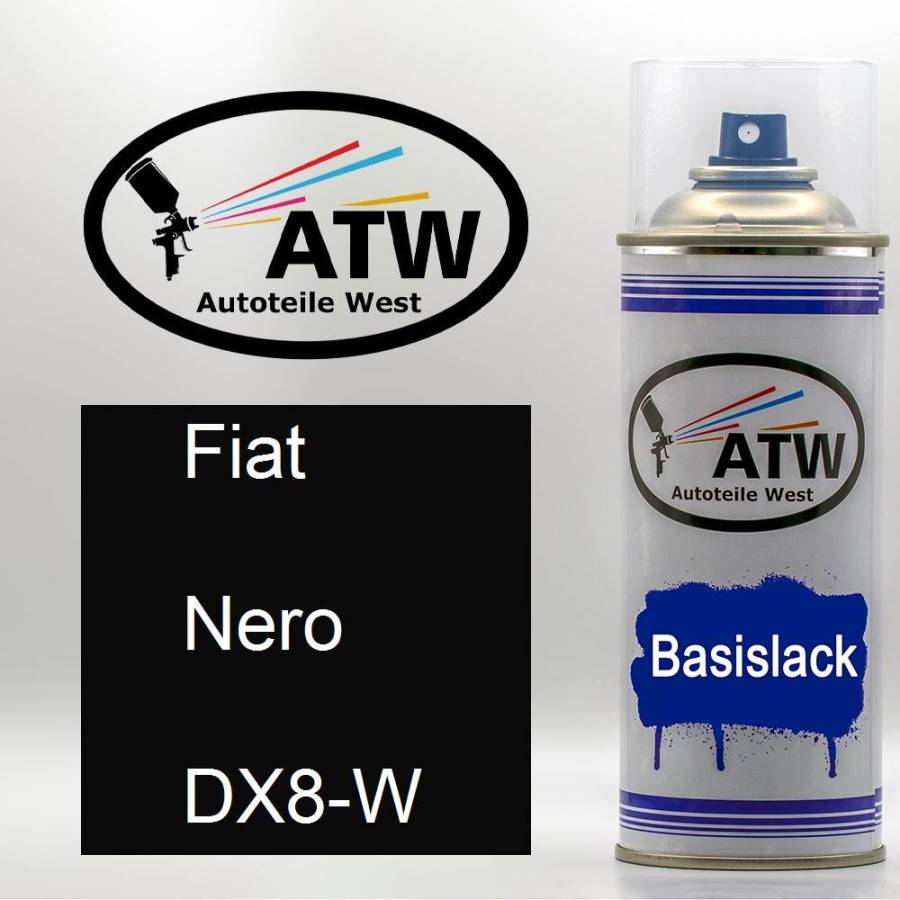 Fiat, Nero, DX8-W: 400ml Sprühdose, von ATW Autoteile West.