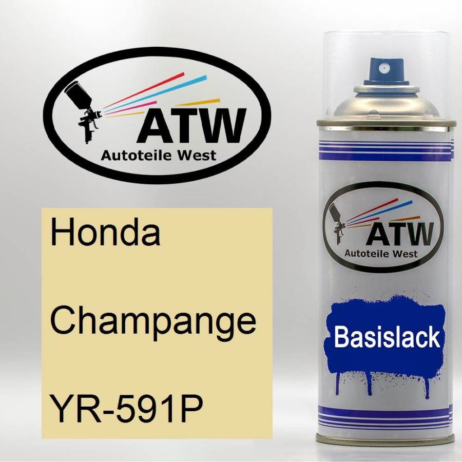 Honda, Champange, YR-591P: 400ml Sprühdose, von ATW Autoteile West.