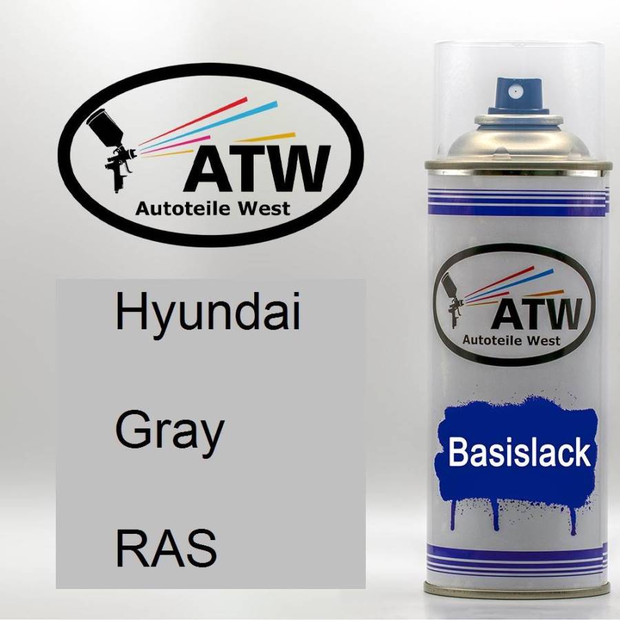 Hyundai, Gray, RAS: 400ml Sprühdose, von ATW Autoteile West.