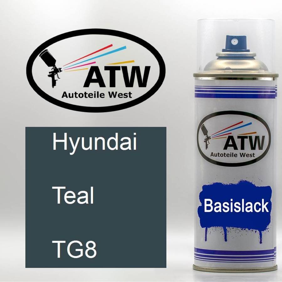 Hyundai, Teal, TG8: 400ml Sprühdose, von ATW Autoteile West.