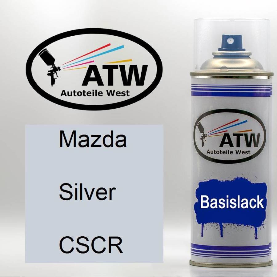 Mazda, Silver, CSCR: 400ml Sprühdose, von ATW Autoteile West.