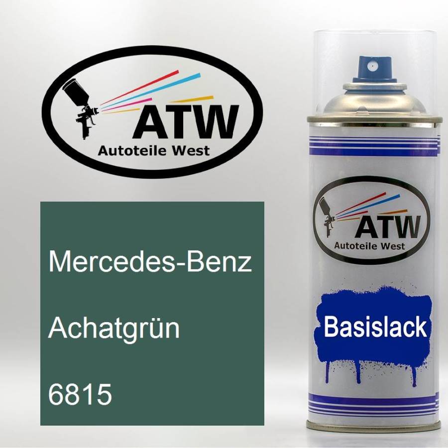 Mercedes-Benz, Achatgrün, 6815: 400ml Sprühdose, von ATW Autoteile West.