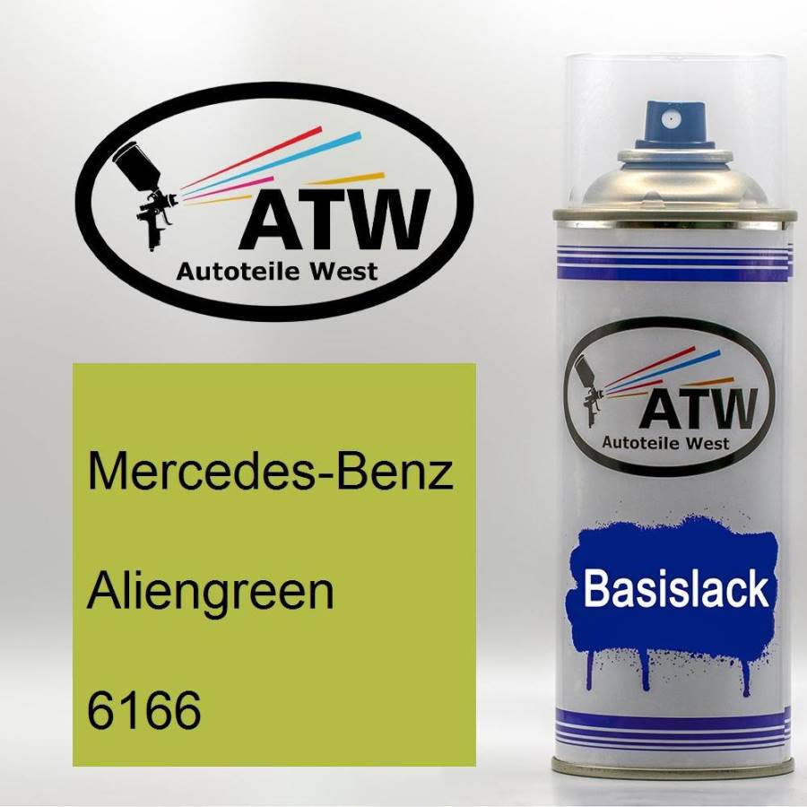 Mercedes-Benz, Aliengreen, 6166: 400ml Sprühdose, von ATW Autoteile West.