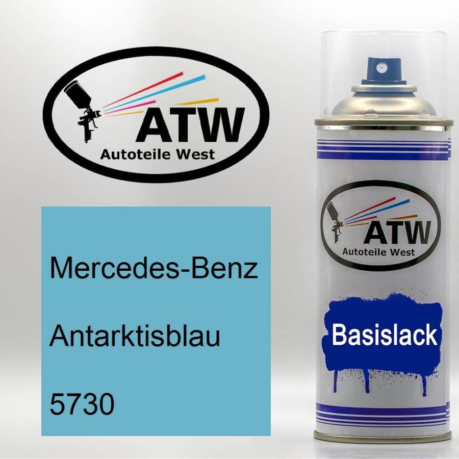 Mercedes-Benz, Antarktisblau, 5730: 400ml Sprühdose, von ATW Autoteile West.