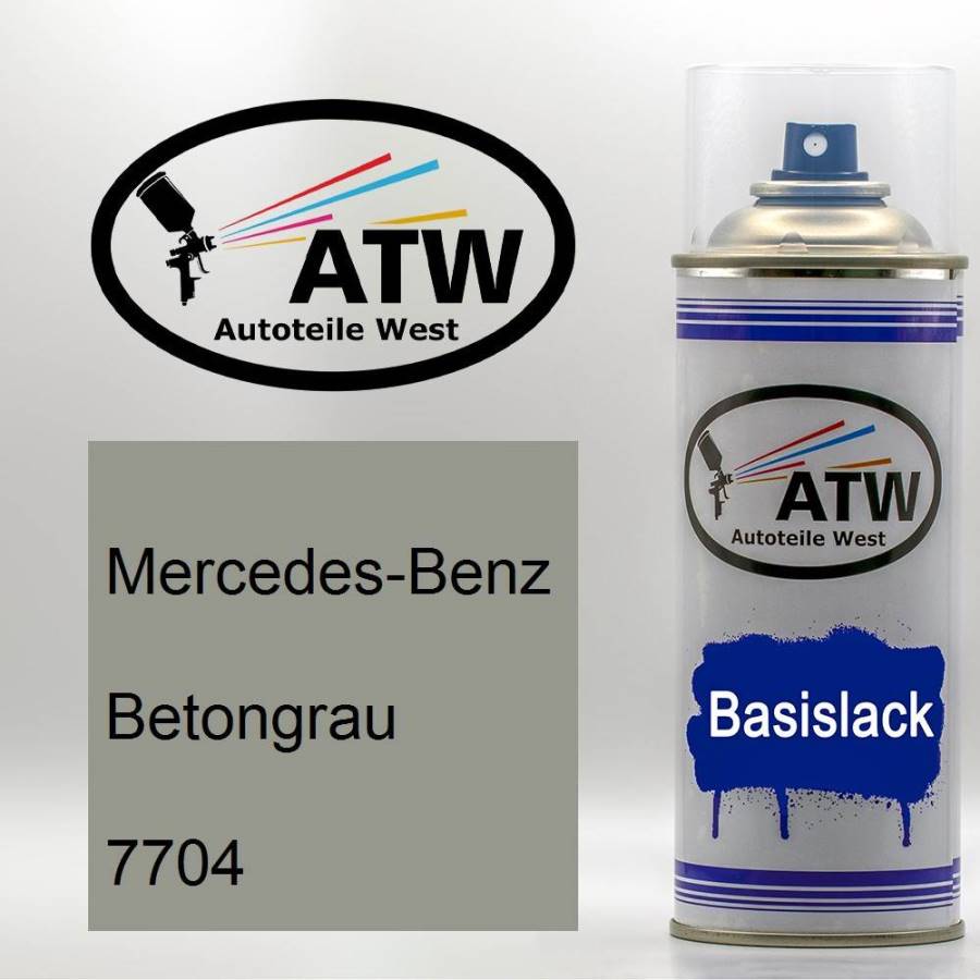 Mercedes-Benz, Betongrau, 7704: 400ml Sprühdose, von ATW Autoteile West.