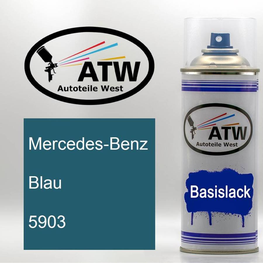 Mercedes-Benz, Blau, 5903: 400ml Sprühdose, von ATW Autoteile West.