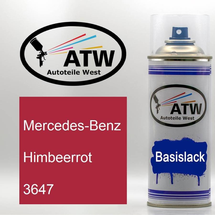 Mercedes-Benz, Himbeerrot, 3647: 400ml Sprühdose, von ATW Autoteile West.