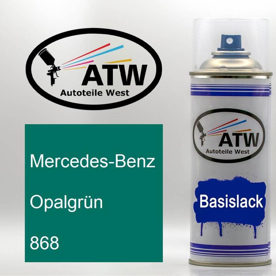Mercedes-Benz, Opalgrün, 868: 400ml Sprühdose, von ATW Autoteile West.