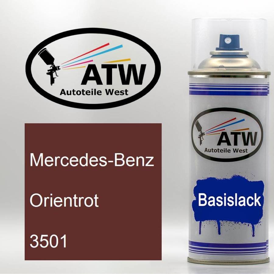Mercedes-Benz, Orientrot, 3501: 400ml Sprühdose, von ATW Autoteile West.