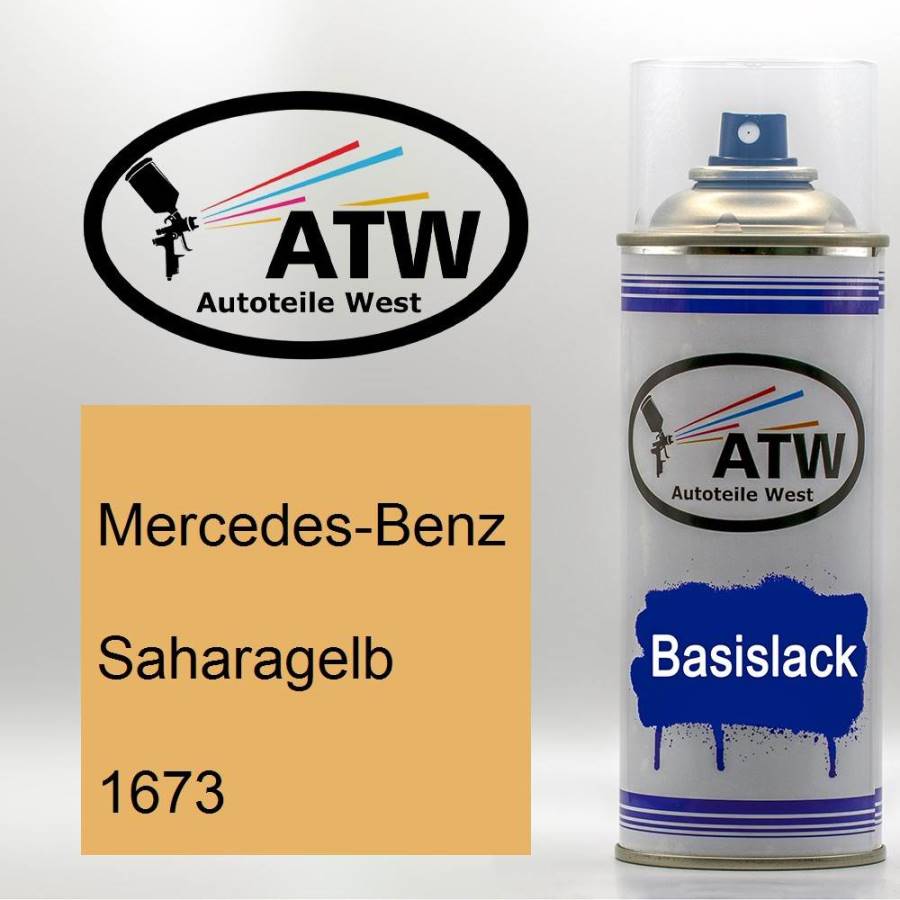 Mercedes-Benz, Saharagelb, 1673: 400ml Sprühdose, von ATW Autoteile West.