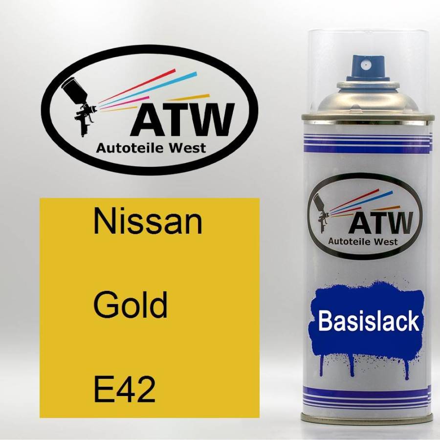 Nissan, Gold, E42: 400ml Sprühdose, von ATW Autoteile West.