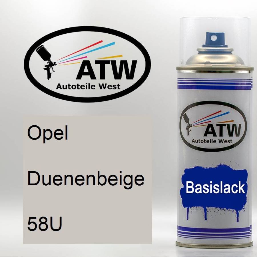 Opel, Duenenbeige, 58U: 400ml Sprühdose, von ATW Autoteile West.