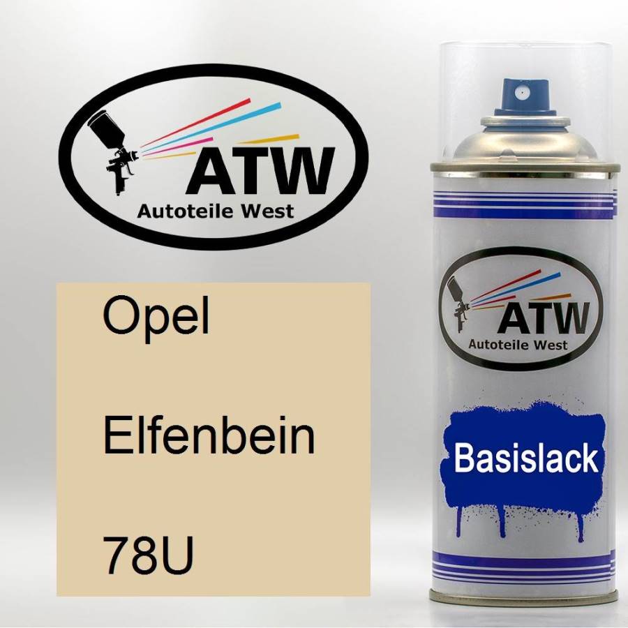 Opel, Elfenbein, 78U: 400ml Sprühdose, von ATW Autoteile West.