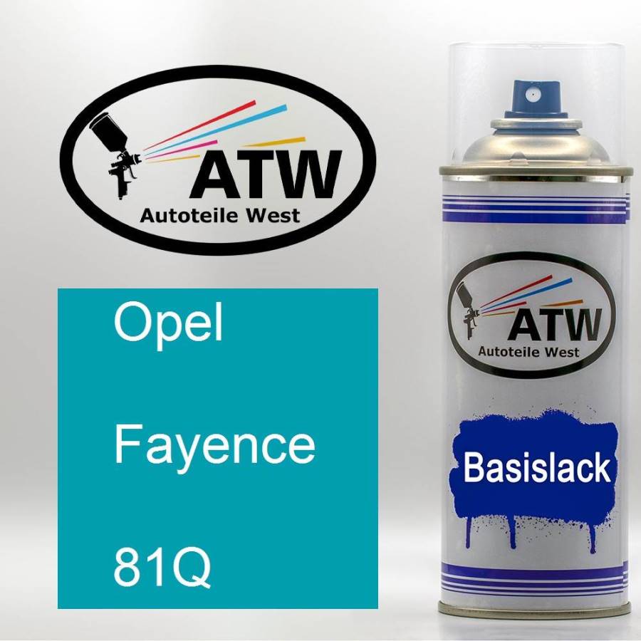 Opel, Fayence, 81Q: 400ml Sprühdose, von ATW Autoteile West.