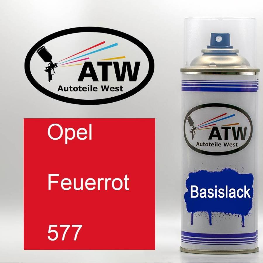 Opel, Feuerrot, 577: 400ml Sprühdose, von ATW Autoteile West.