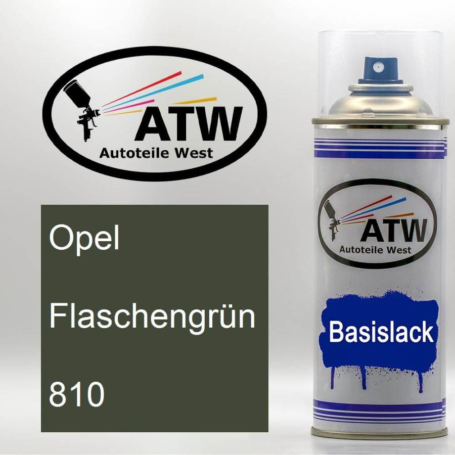 Opel, Flaschengrün, 810: 400ml Sprühdose, von ATW Autoteile West.