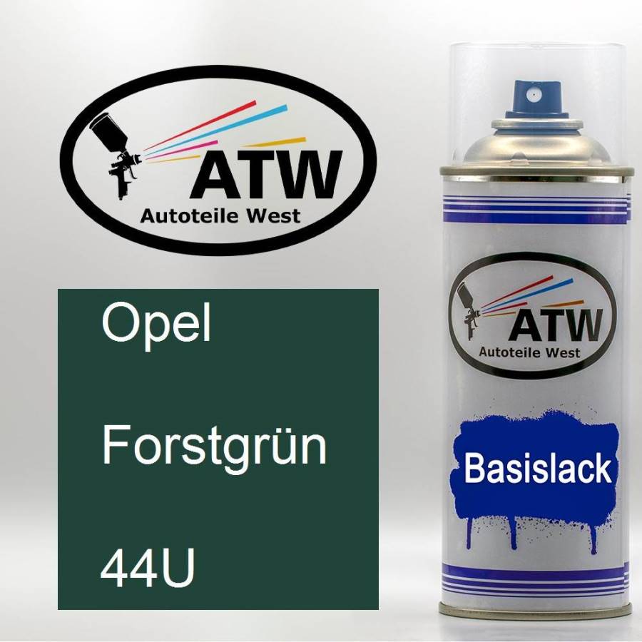 Opel, Forstgrün, 44U: 400ml Sprühdose, von ATW Autoteile West.