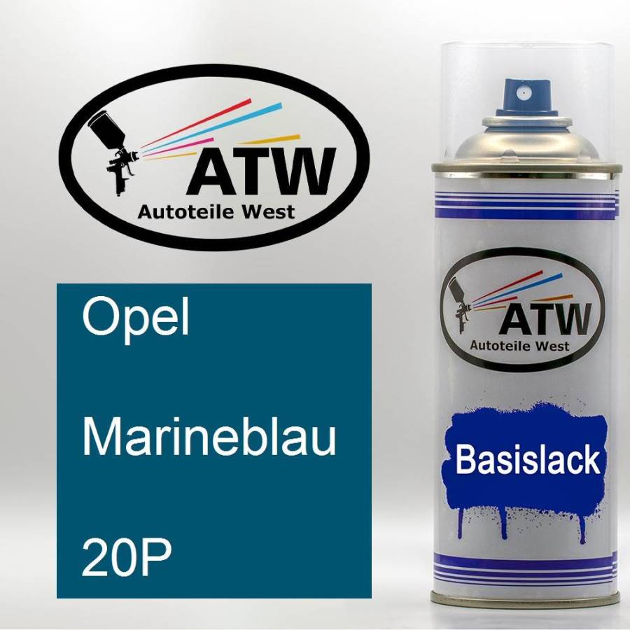 Opel, Marineblau, 20P: 400ml Sprühdose, von ATW Autoteile West.