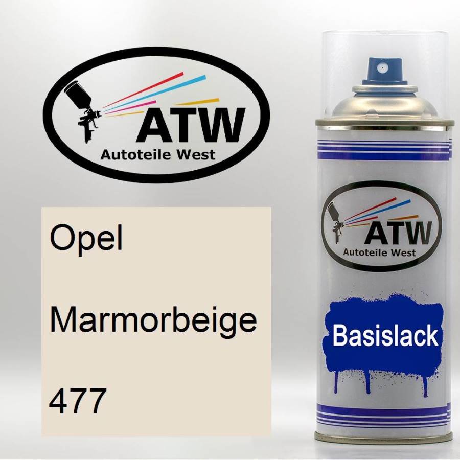 Opel, Marmorbeige, 477: 400ml Sprühdose, von ATW Autoteile West.