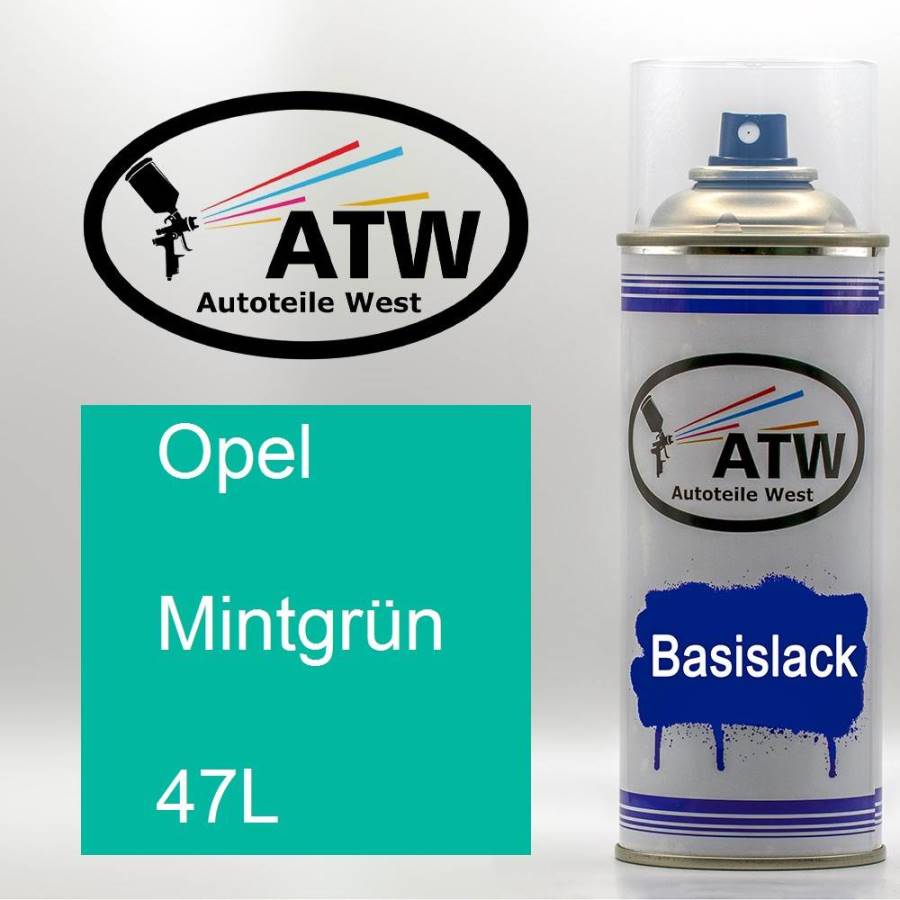 Opel, Mintgrün, 47L: 400ml Sprühdose, von ATW Autoteile West.