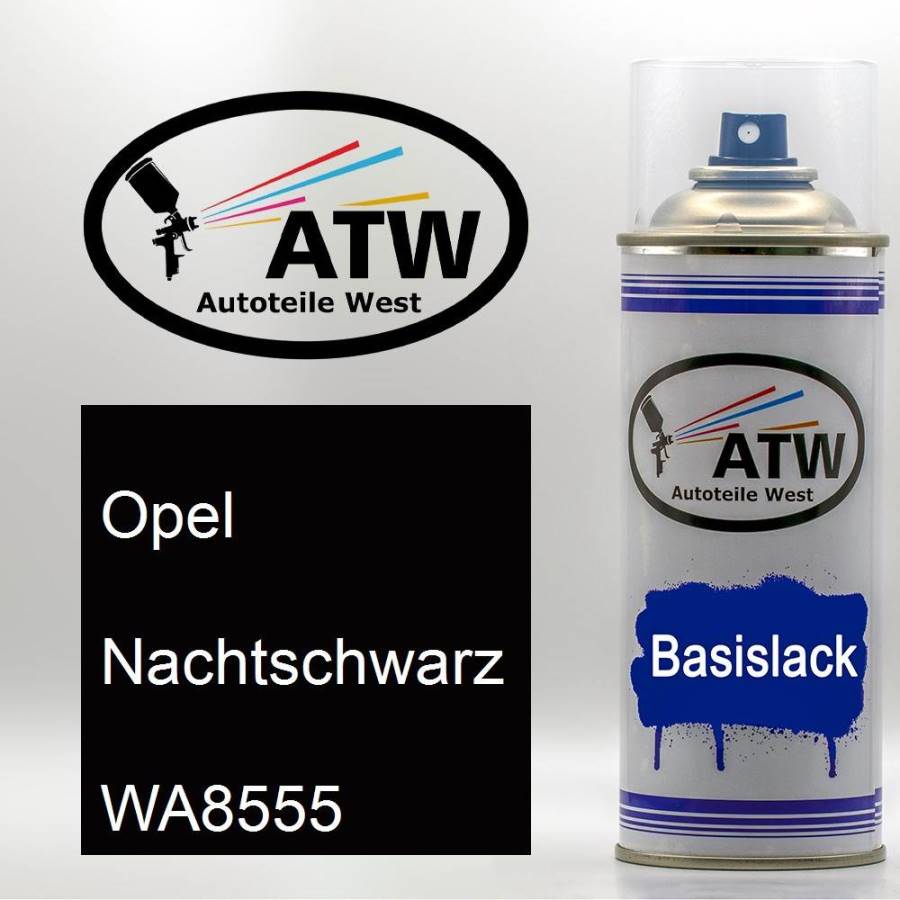 Opel, Nachtschwarz, WA8555: 400ml Sprühdose, von ATW Autoteile West.