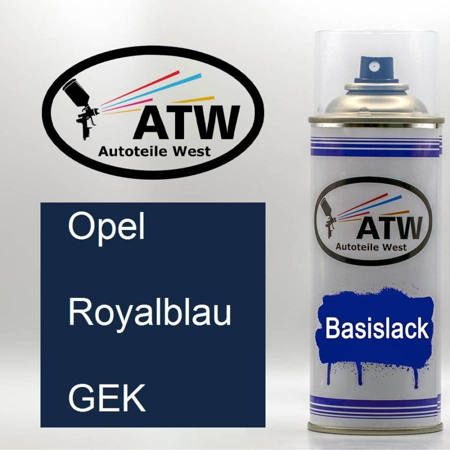 Opel, Royalblau, GEK: 400ml Sprühdose, von ATW Autoteile West.