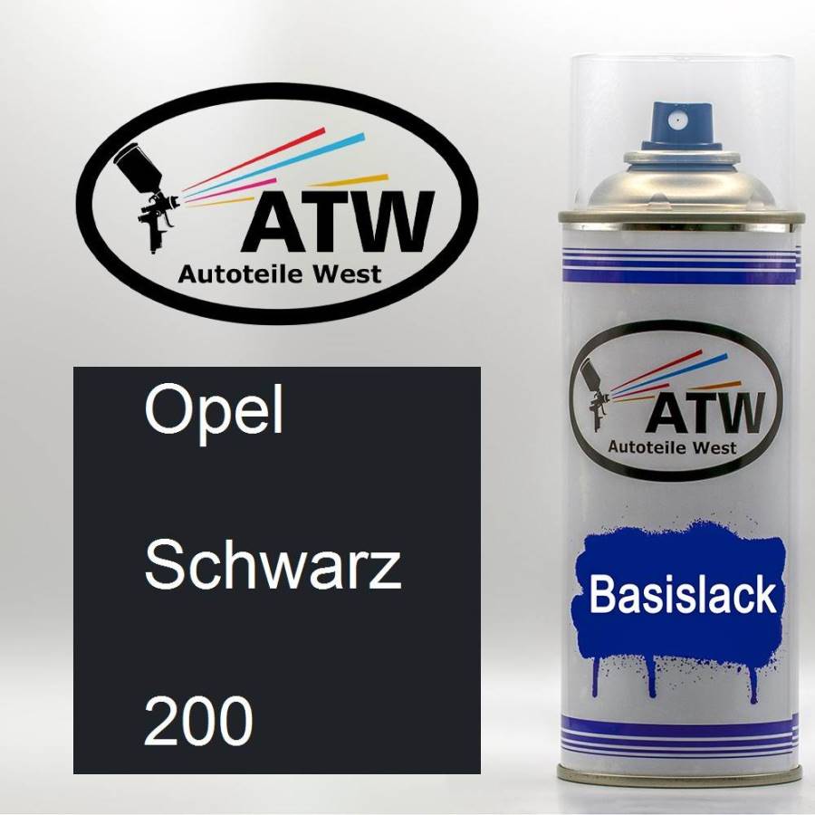 Opel, Schwarz, 200: 400ml Sprühdose, von ATW Autoteile West.