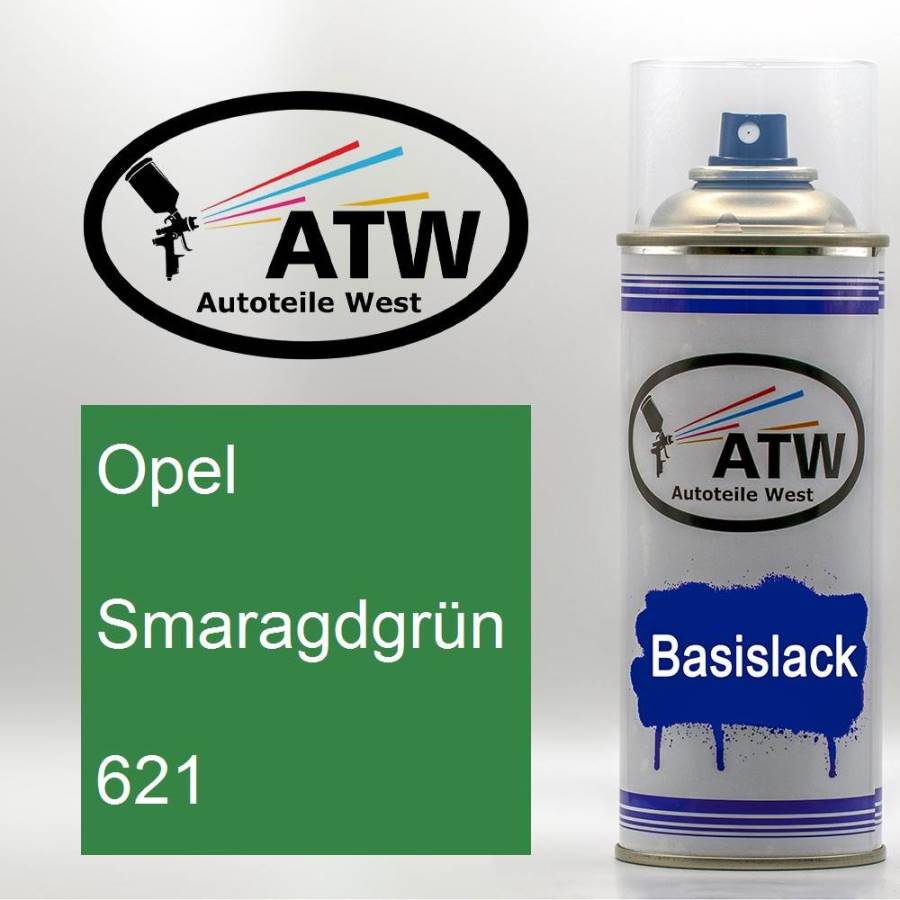 Opel, Smaragdgrün, 621: 400ml Sprühdose, von ATW Autoteile West.