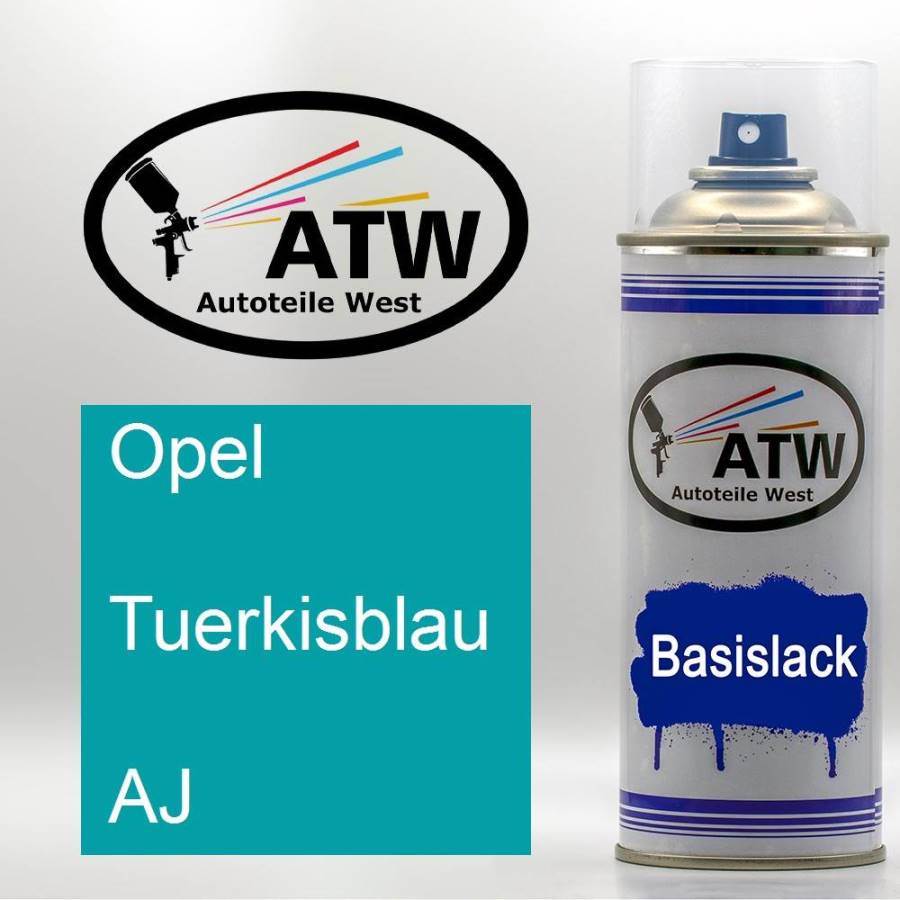 Opel, Tuerkisblau, AJ: 400ml Sprühdose, von ATW Autoteile West.