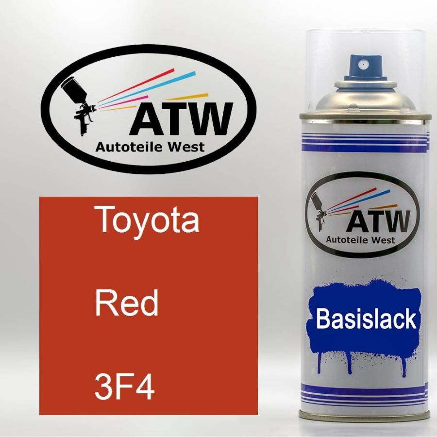 Toyota, Red, 3F4: 400ml Sprühdose, von ATW Autoteile West.