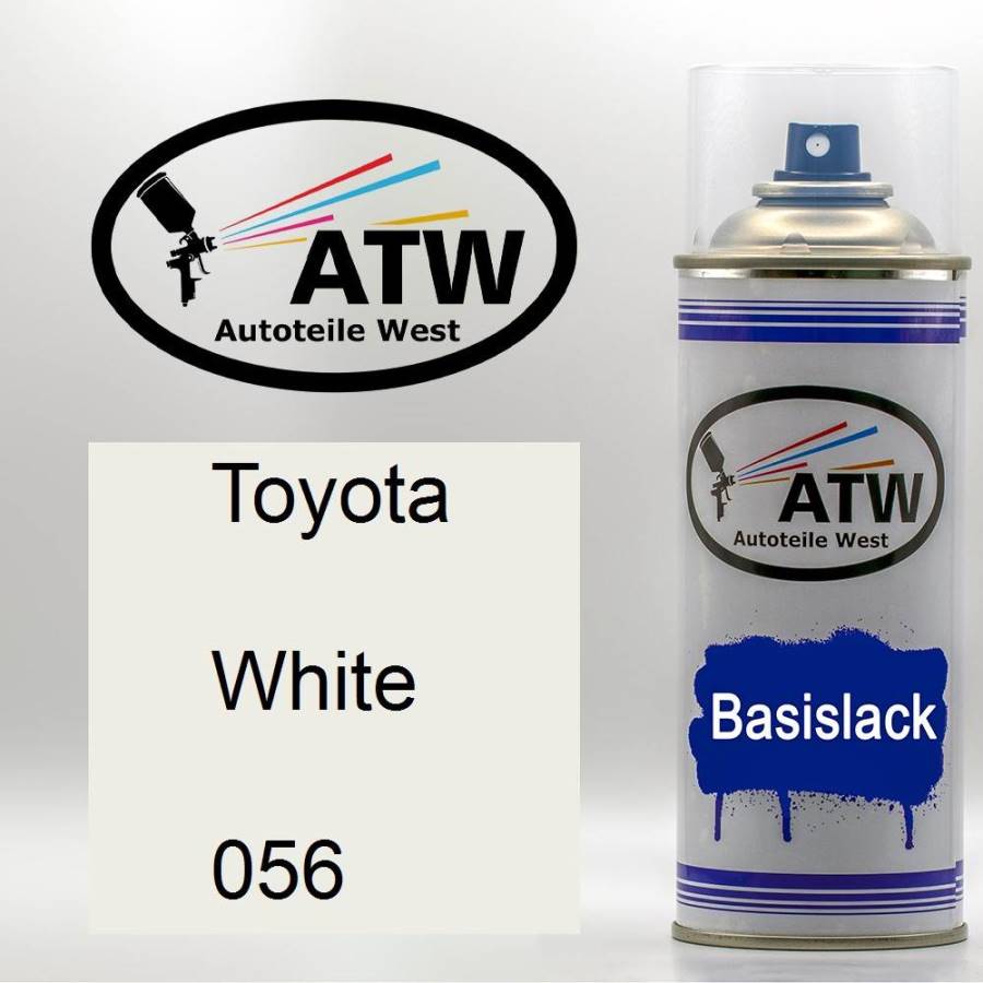 Toyota, White, 056: 400ml Sprühdose, von ATW Autoteile West.