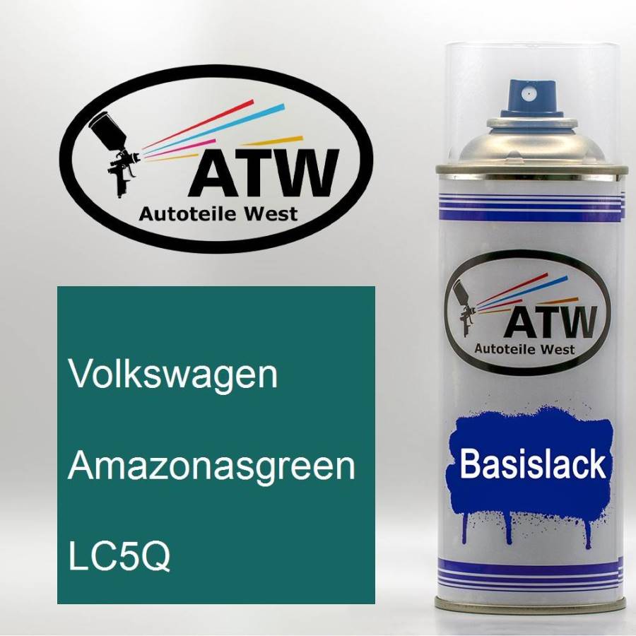 Volkswagen, Amazonasgreen, LC5Q: 400ml Sprühdose, von ATW Autoteile West.