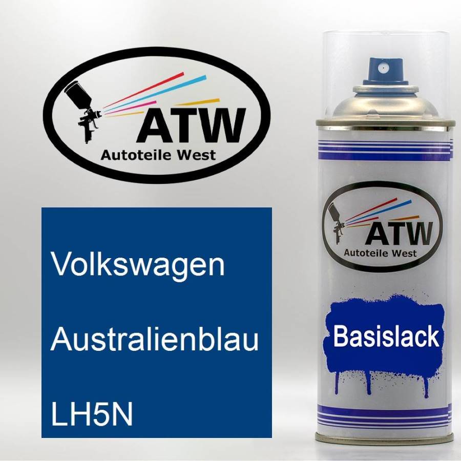 Volkswagen, Australienblau, LH5N: 400ml Sprühdose, von ATW Autoteile West.