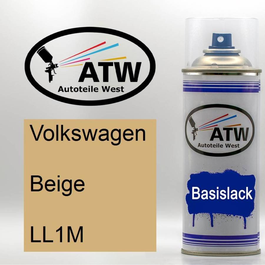 Volkswagen, Beige, LL1M: 400ml Sprühdose, von ATW Autoteile West.