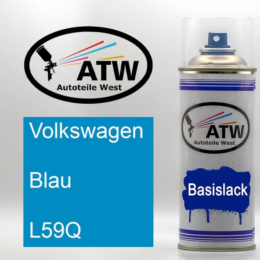 Volkswagen, Blau, L59Q: 400ml Sprühdose, von ATW Autoteile West.