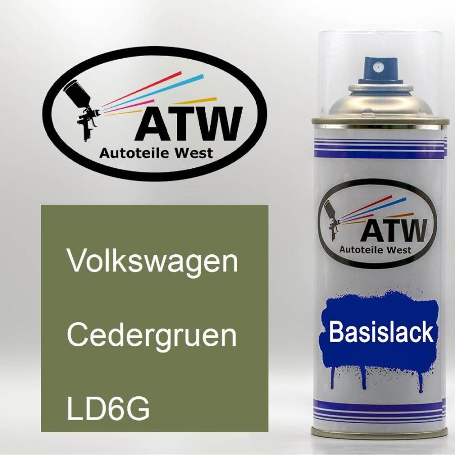 Volkswagen, Cedergruen, LD6G: 400ml Sprühdose, von ATW Autoteile West.