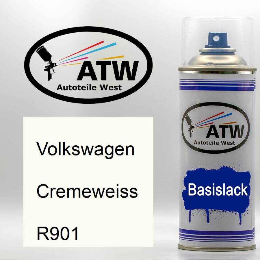 Volkswagen, Cremeweiss, R901: 400ml Sprühdose, von ATW Autoteile West.