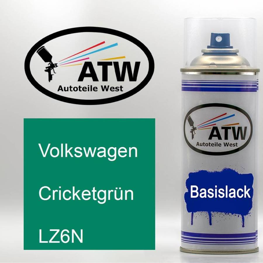 Volkswagen, Cricketgrün, LZ6N: 400ml Sprühdose, von ATW Autoteile West.