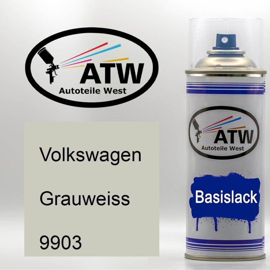 Volkswagen, Grauweiss, 9903: 400ml Sprühdose, von ATW Autoteile West.