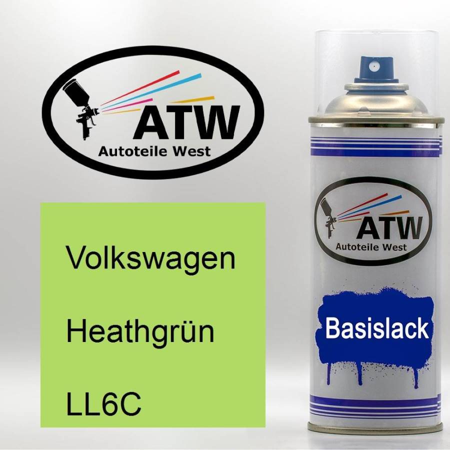 Volkswagen, Heathgrün, LL6C: 400ml Sprühdose, von ATW Autoteile West.