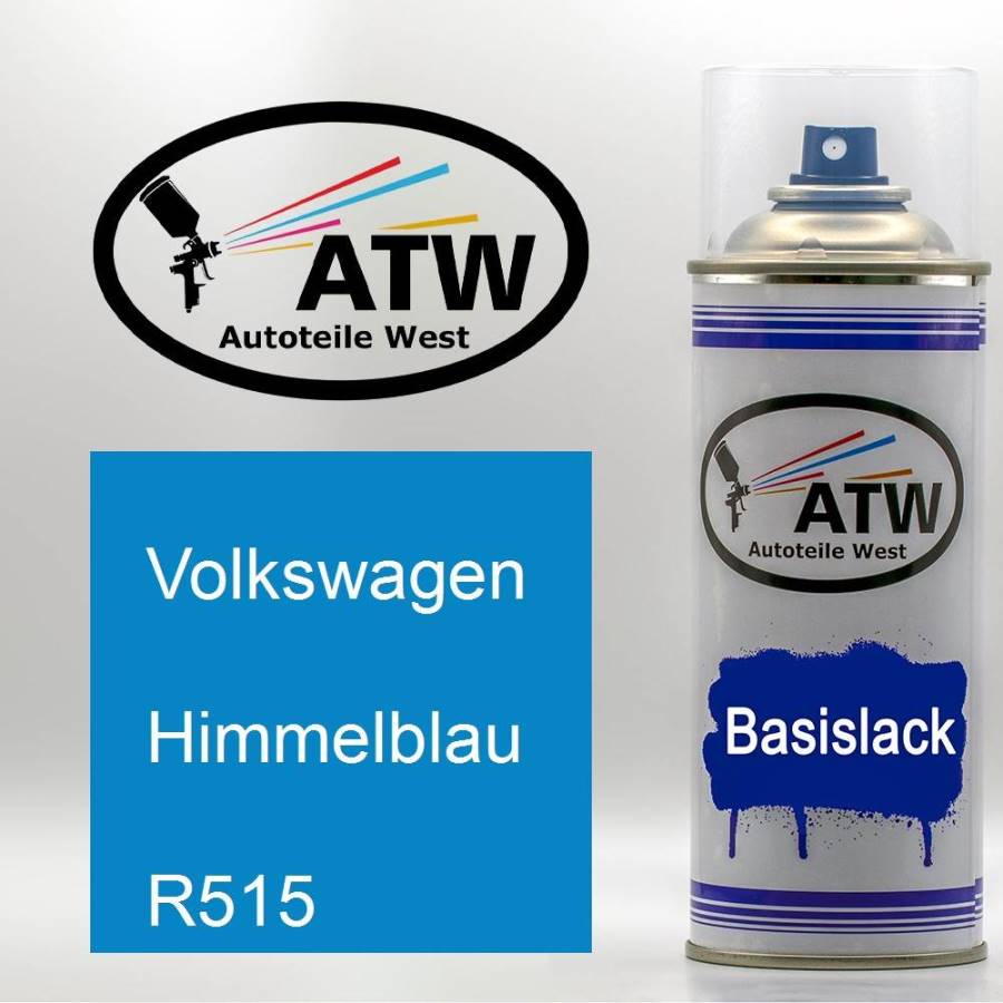 Volkswagen, Himmelblau, R515: 400ml Sprühdose, von ATW Autoteile West.