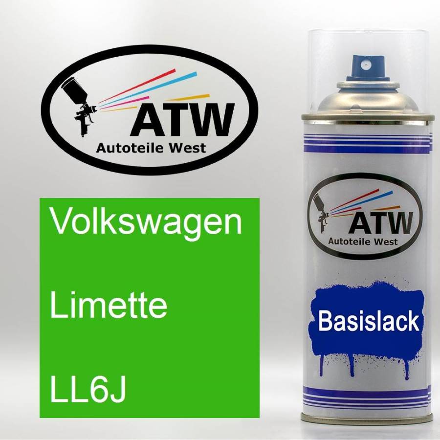 Volkswagen, Limette, LL6J: 400ml Sprühdose, von ATW Autoteile West.