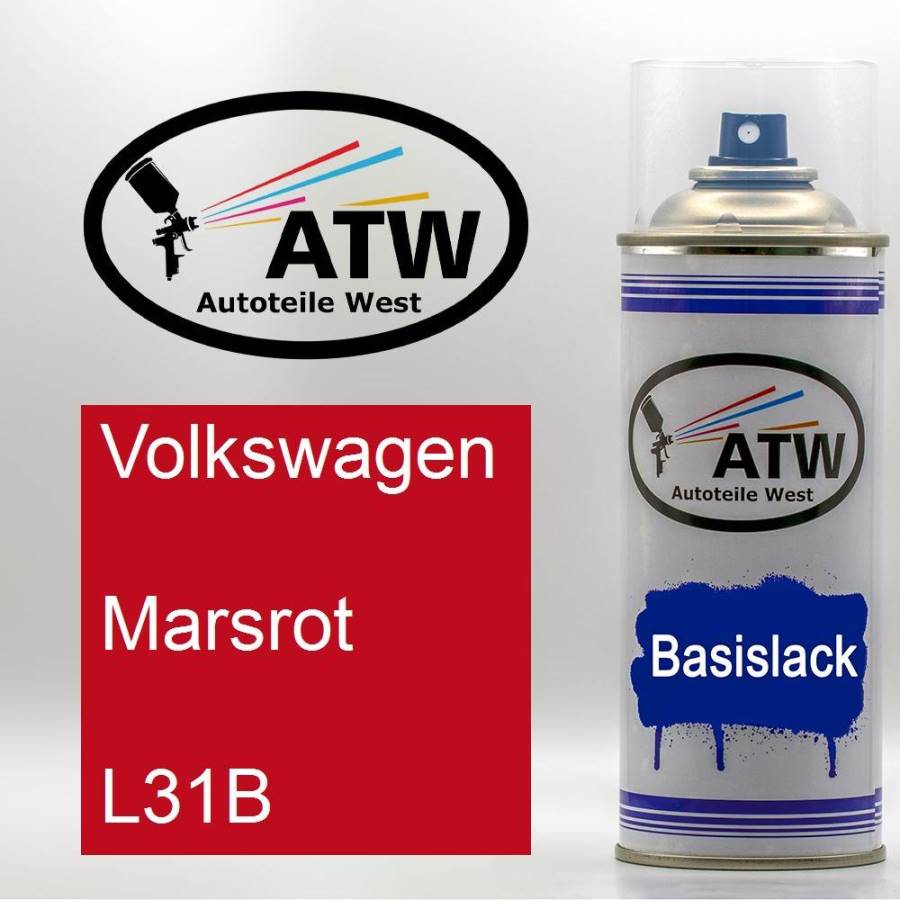 Volkswagen, Marsrot, L31B: 400ml Sprühdose, von ATW Autoteile West.