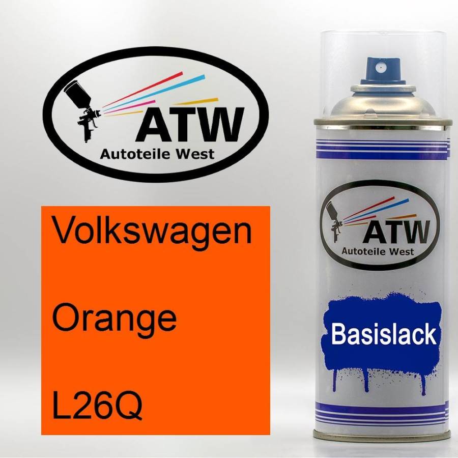 Volkswagen, Orange, L26Q: 400ml Sprühdose, von ATW Autoteile West.